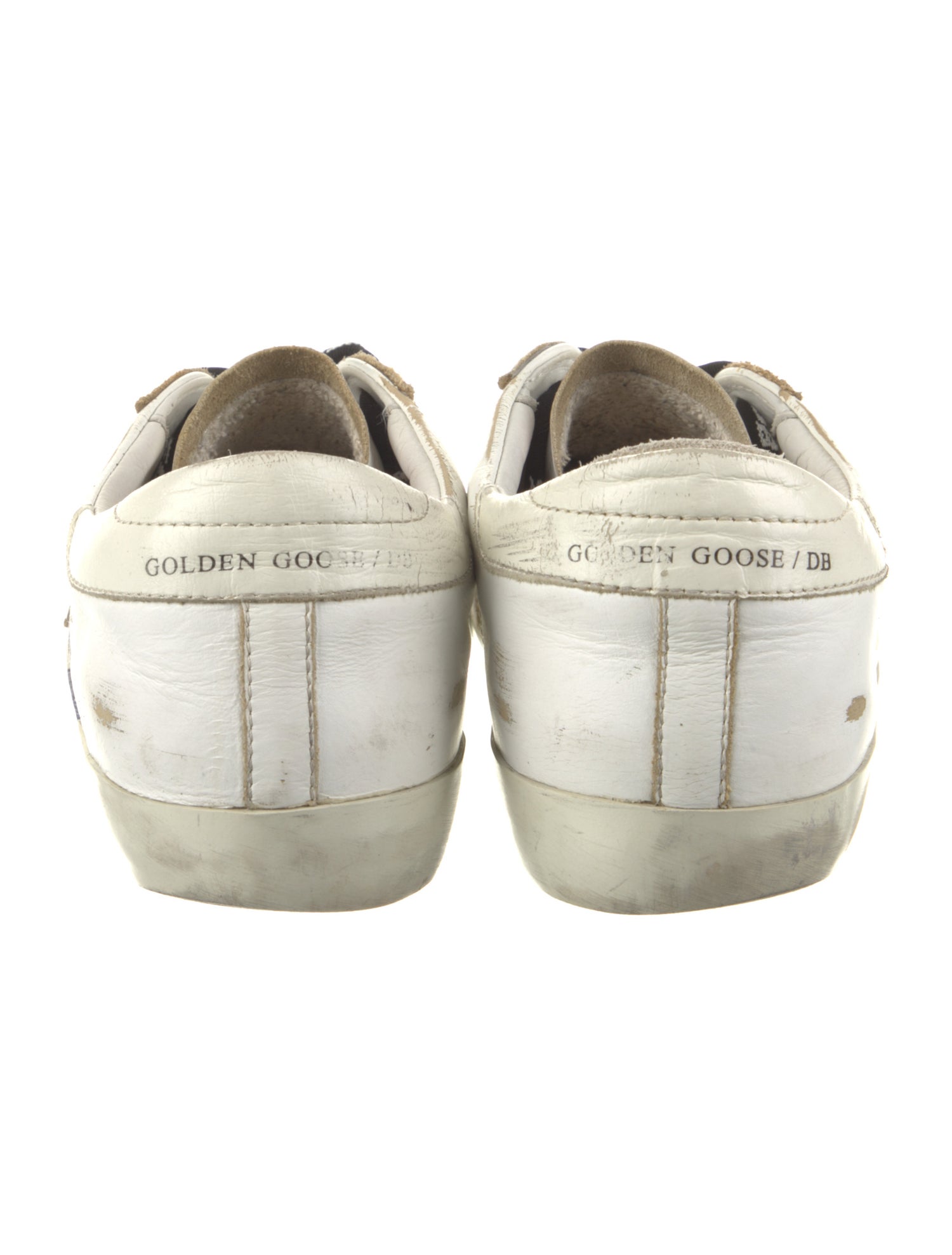 Golden Goose Leather Printed Sneakers