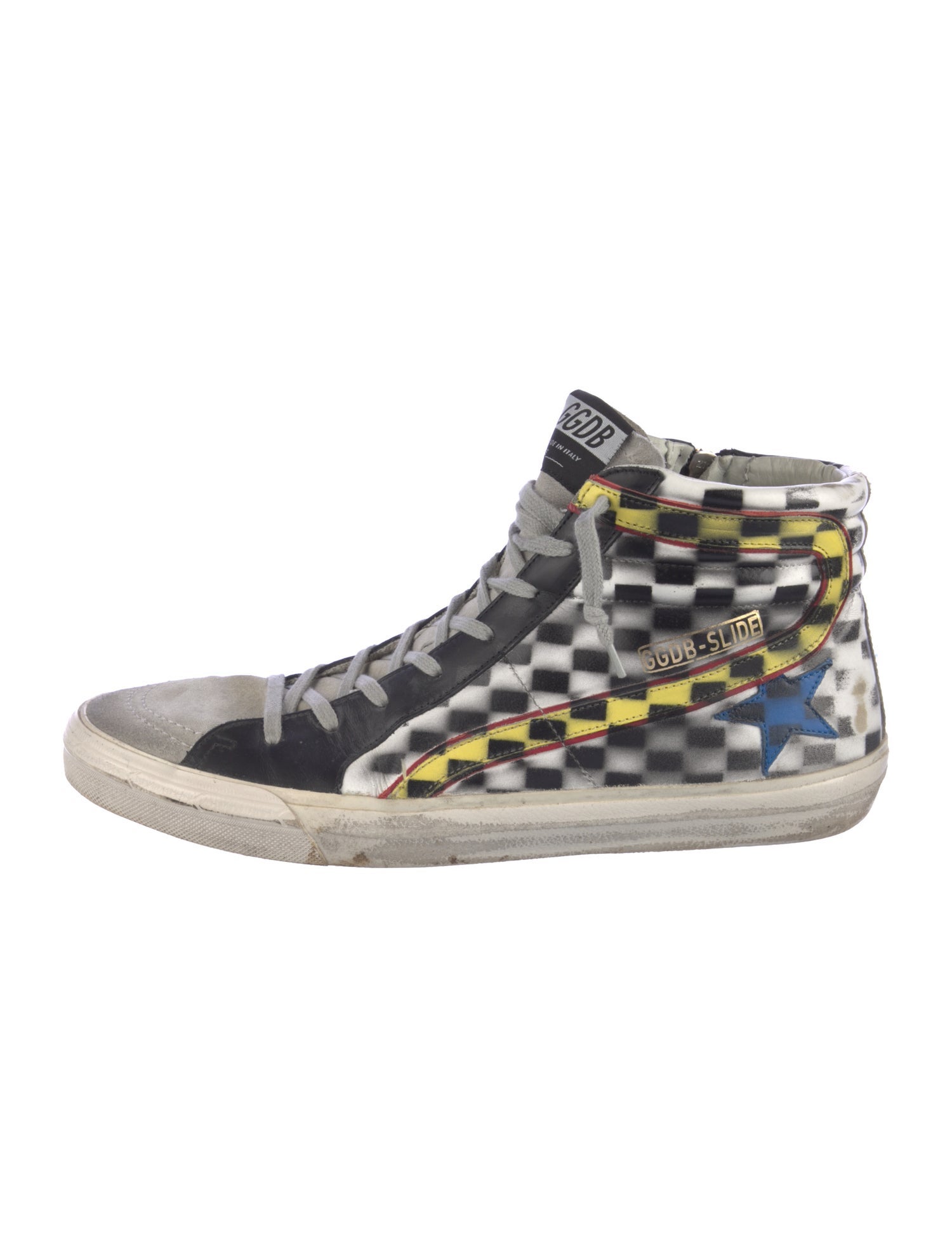 Golden Goose Leather Printed Sneakers