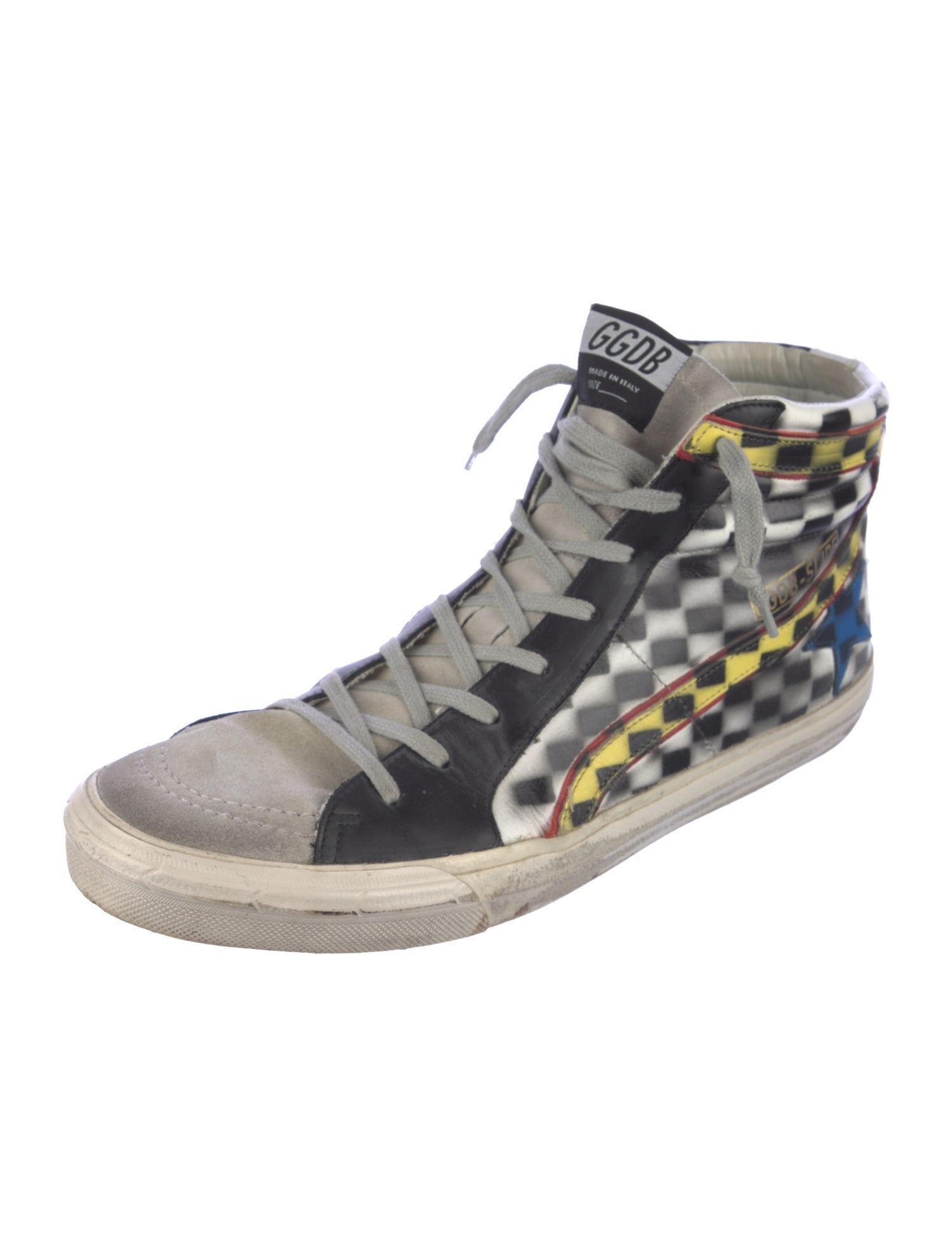 Golden Goose Leather Printed Sneakers