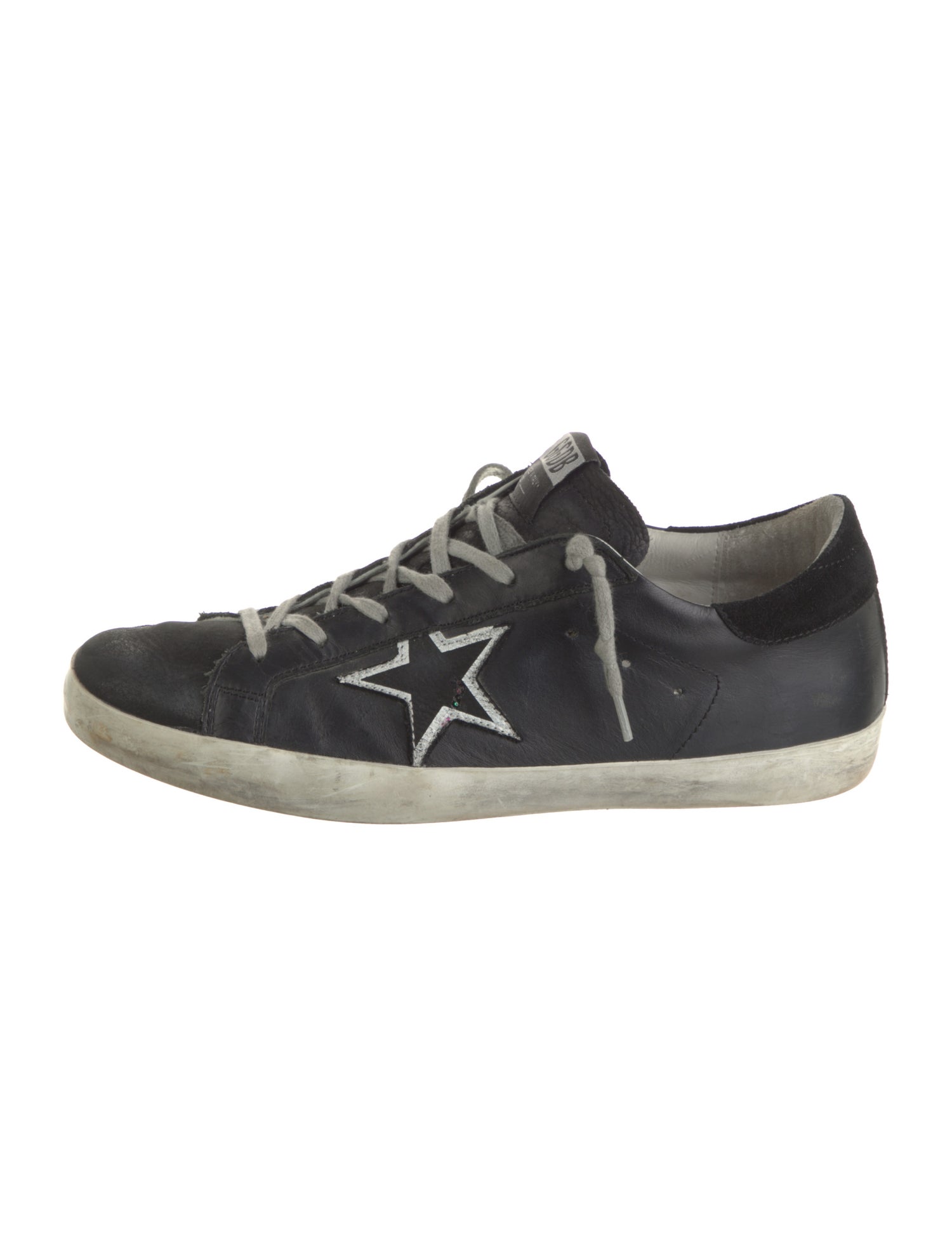 Golden Goose Leather Graphic Print Sneakers