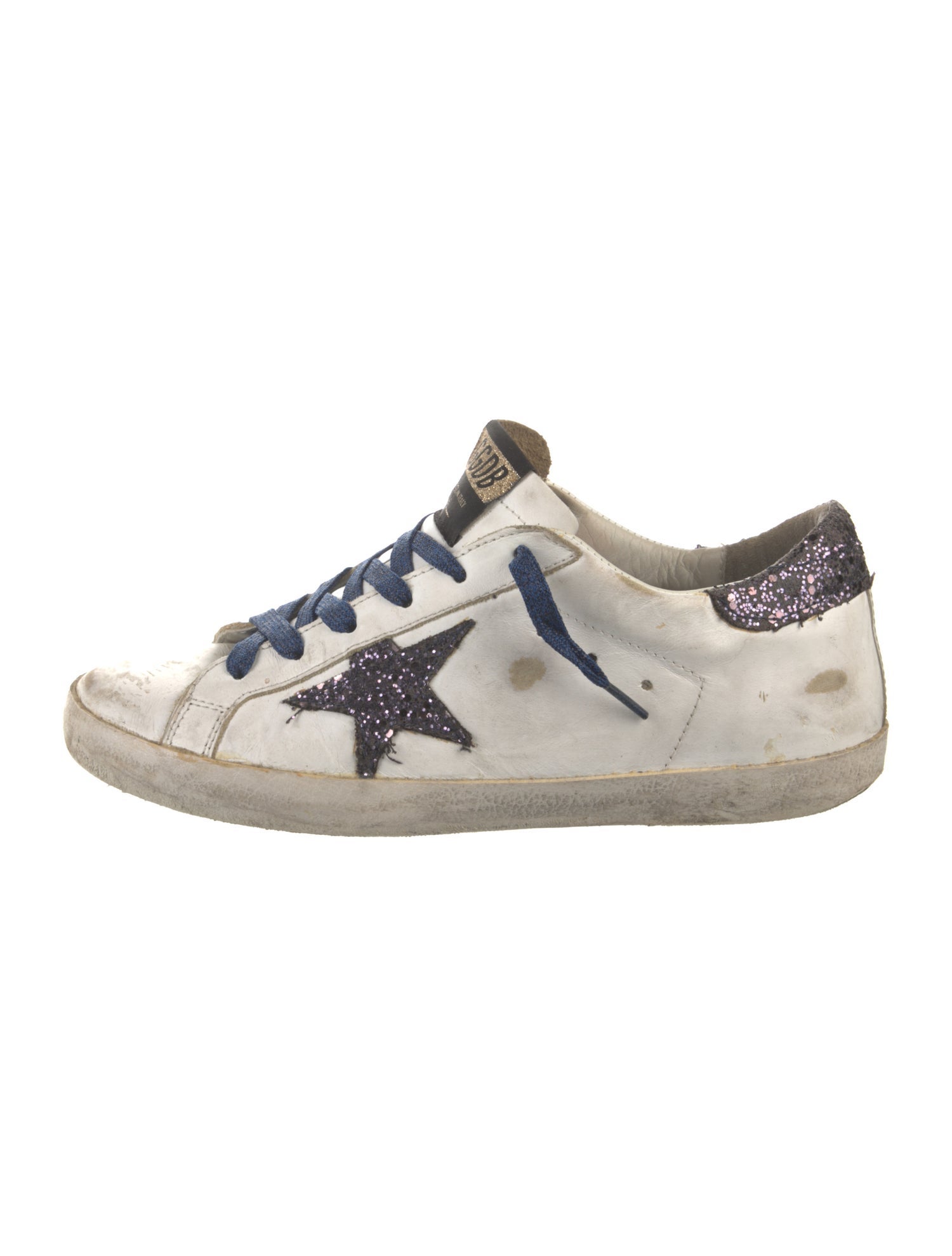 Golden Goose Leather Animal Print Sneakers