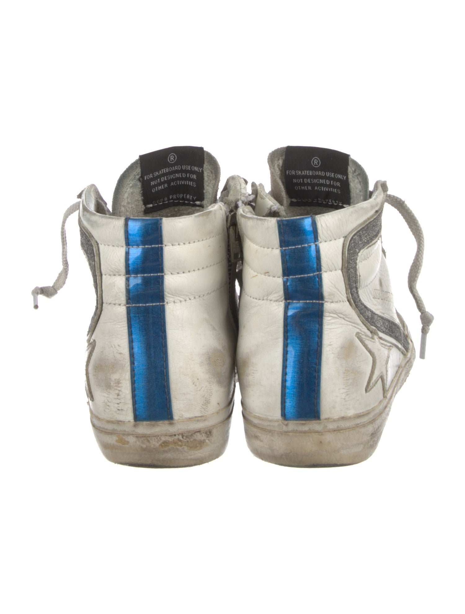 Golden Goose Leather Colorblock Pattern Sneakers