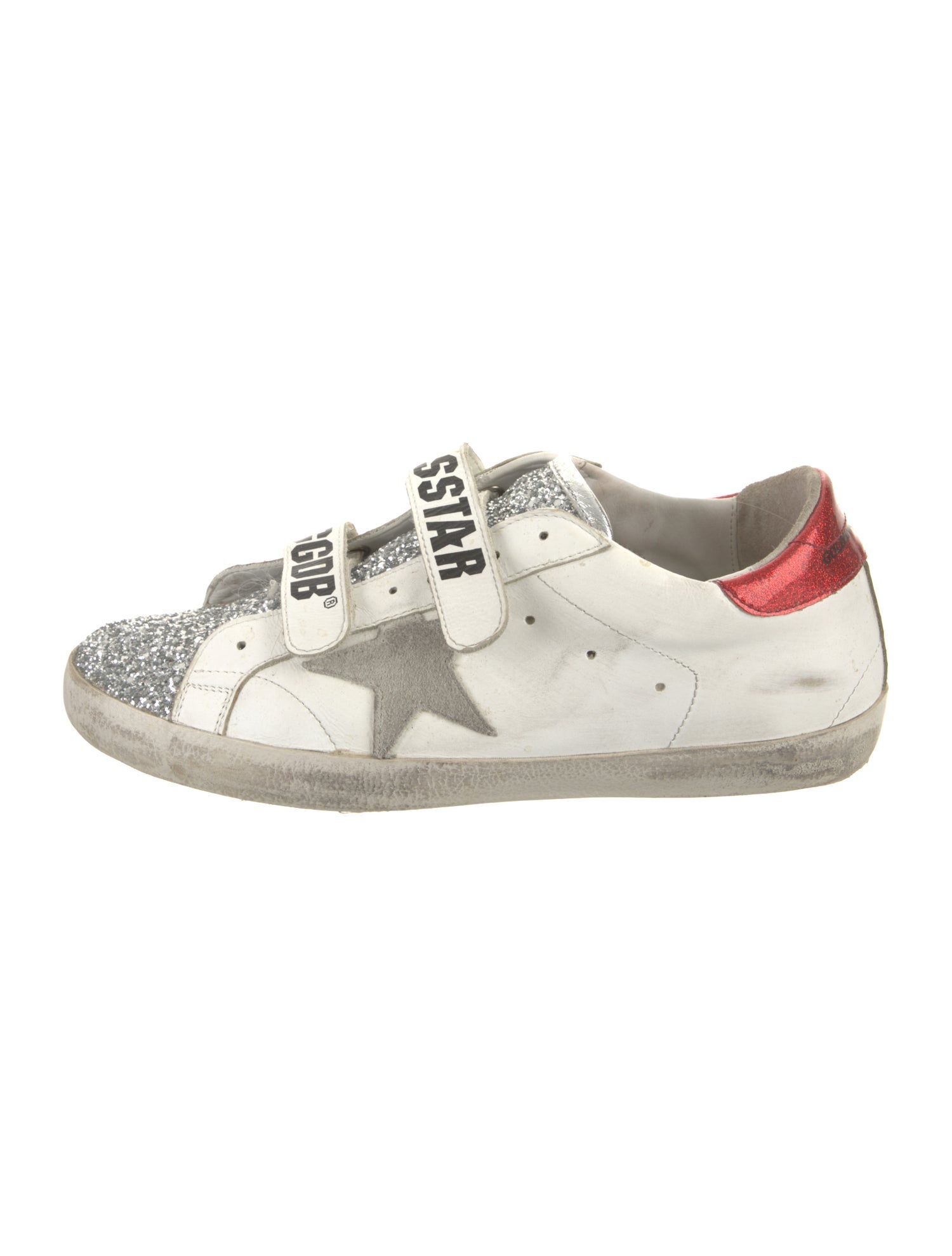 Golden Goose Leather Printed Sneakers