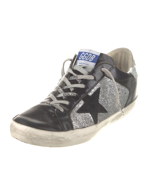 Golden Goose Leather Colorblock Pattern Sneakers