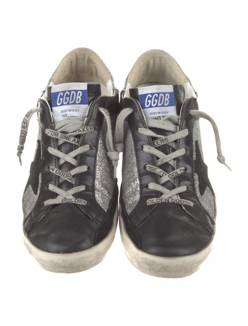 Golden Goose Leather Colorblock Pattern Sneakers