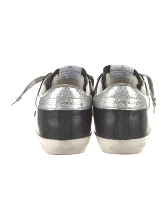 Golden Goose Leather Colorblock Pattern Sneakers