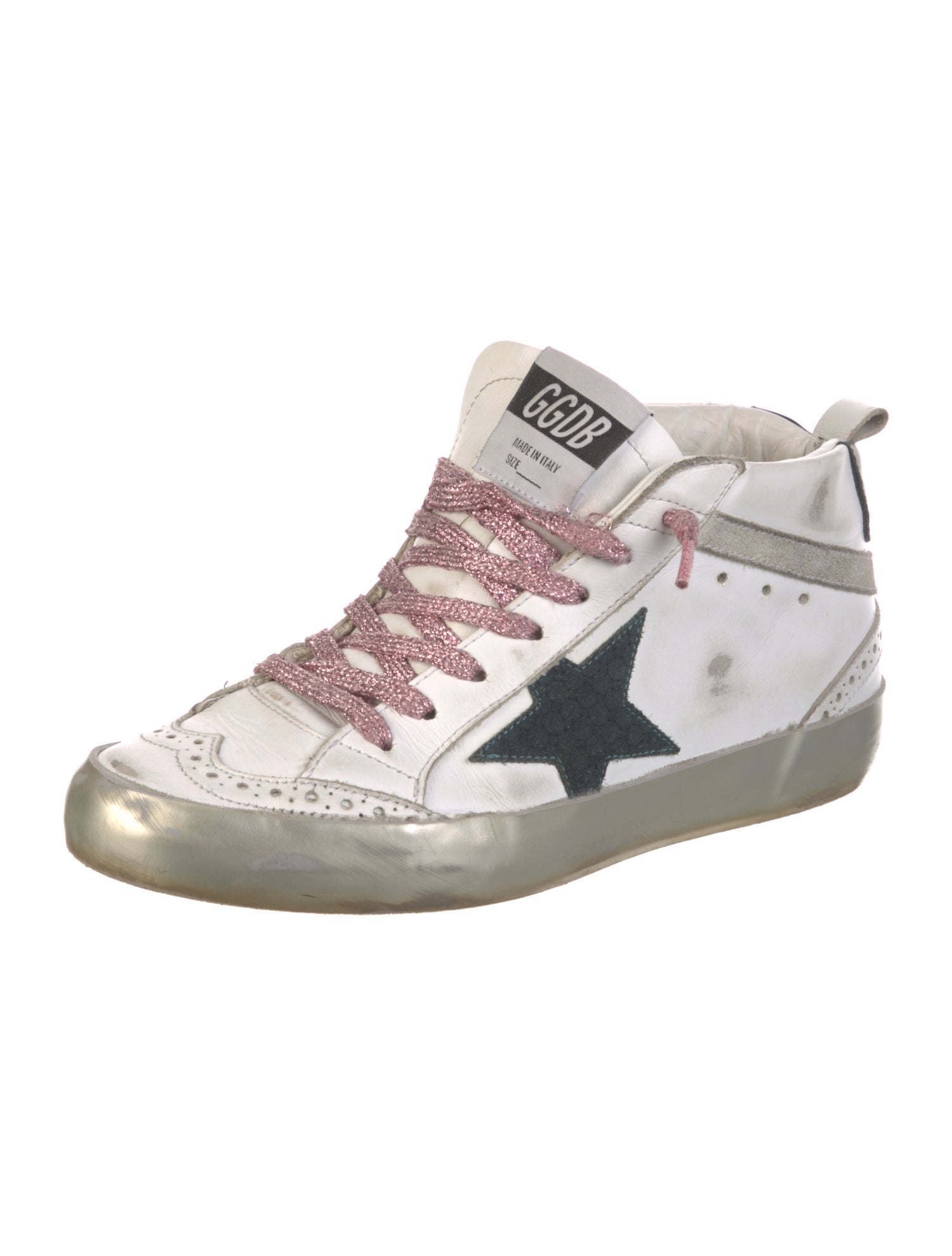 Golden Goose Leather Printed Sneakers