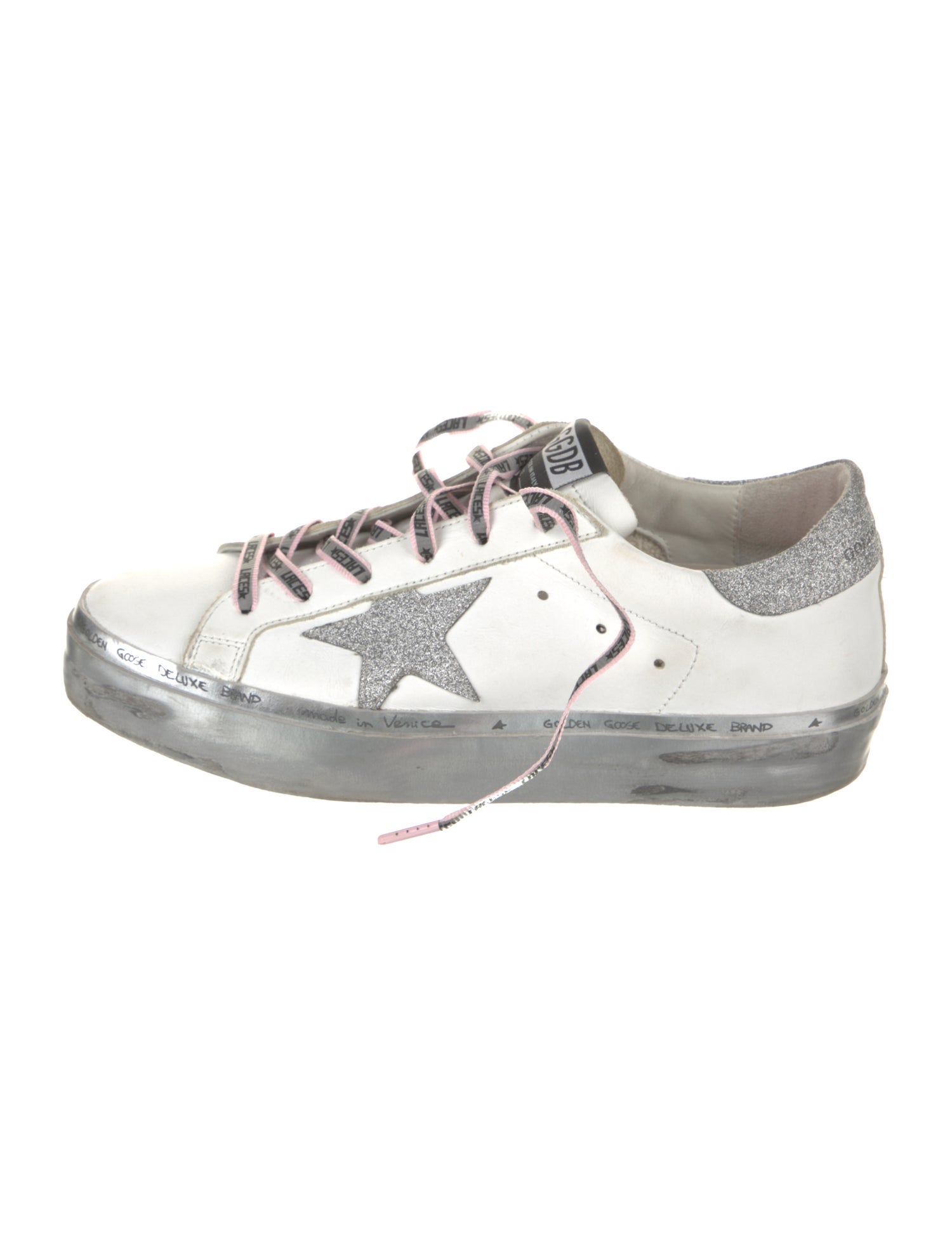 Golden Goose Leather Distressed Accents Sneakers