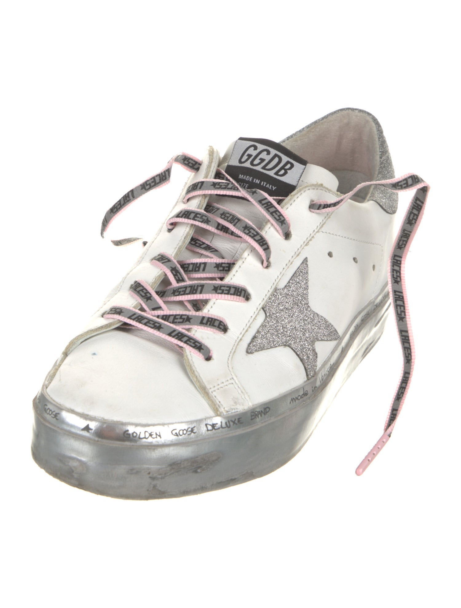 Golden Goose Leather Distressed Accents Sneakers