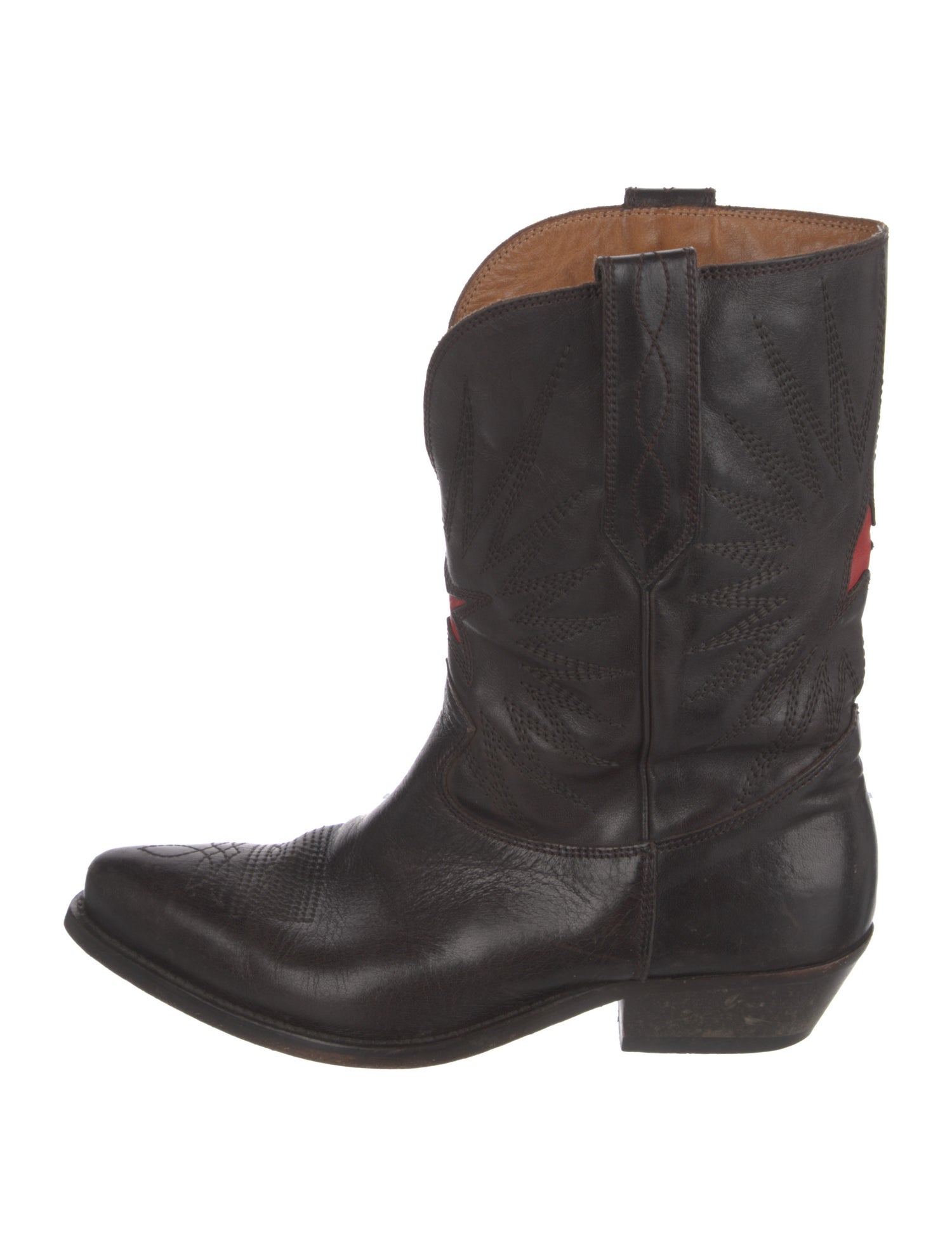 Golden Goose Leather Western Boots