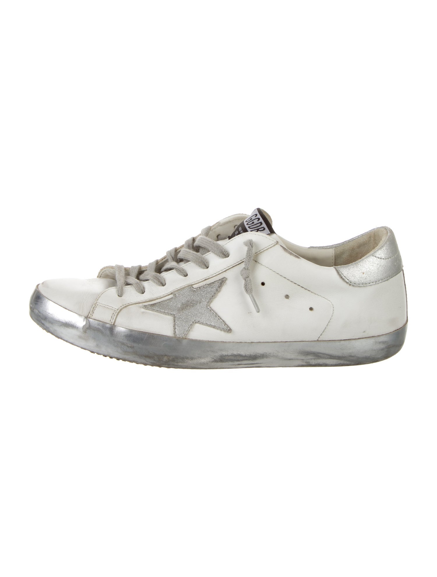 Golden Goose Leather Printed Sneakers