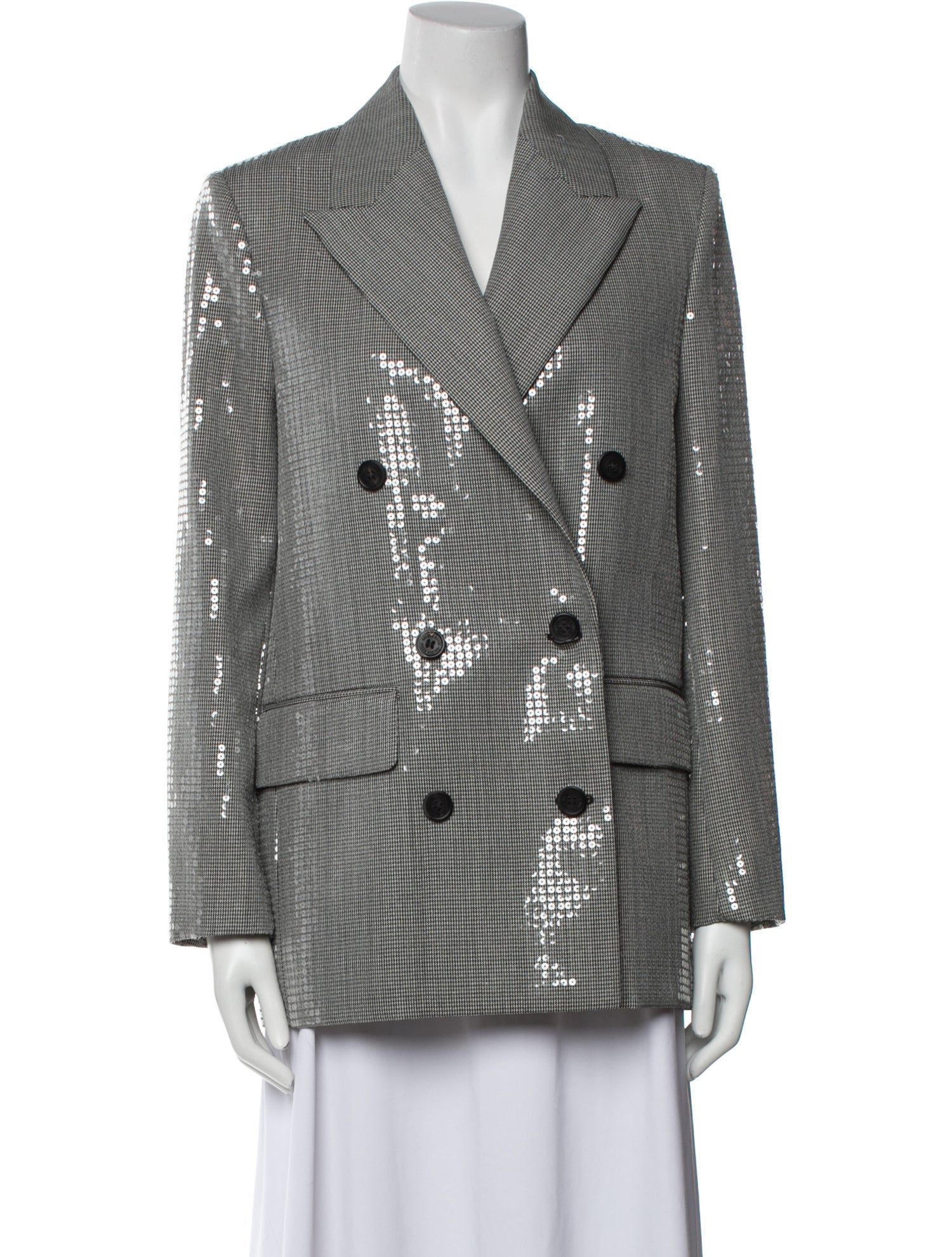 Golden Goose Virgin Wool Plaid Print Blazer