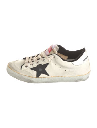 Golden Goose Canvas Colorblock Pattern Sneakers