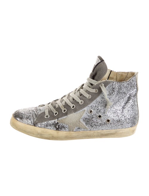Golden Goose Glitter Colorblock Pattern Sneakers