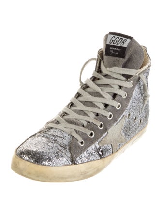 Golden Goose Glitter Colorblock Pattern Sneakers