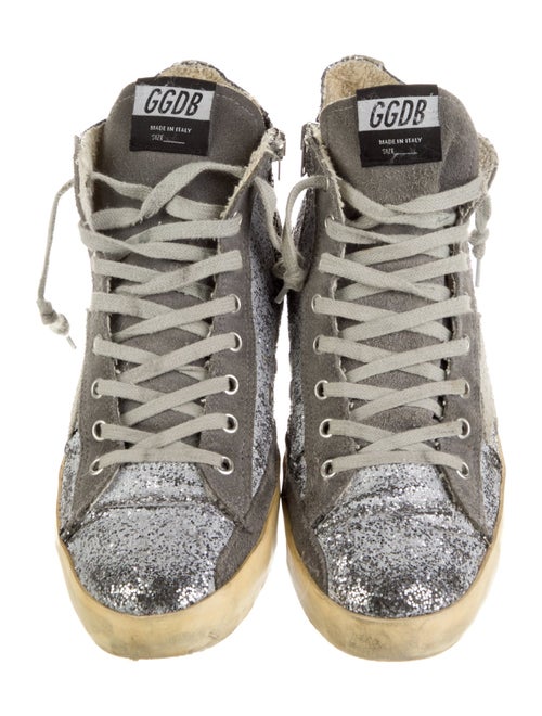 Golden Goose Glitter Colorblock Pattern Sneakers