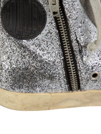 Golden Goose Glitter Colorblock Pattern Sneakers