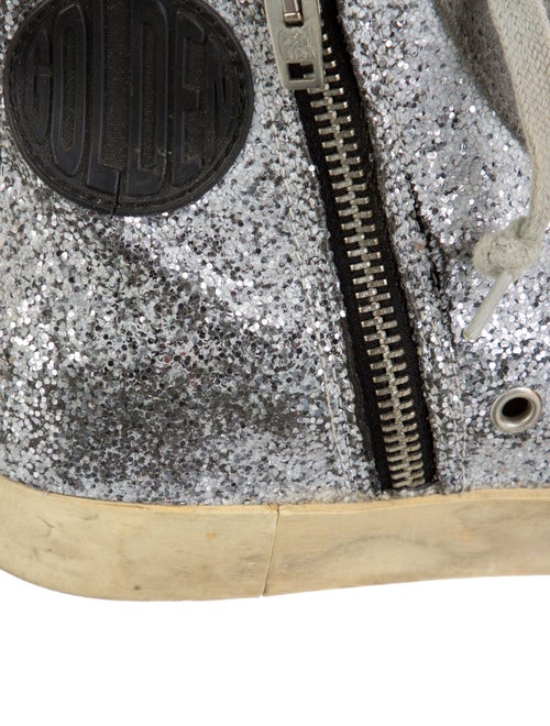 Golden Goose Glitter Colorblock Pattern Sneakers