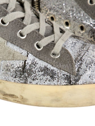 Golden Goose Glitter Colorblock Pattern Sneakers