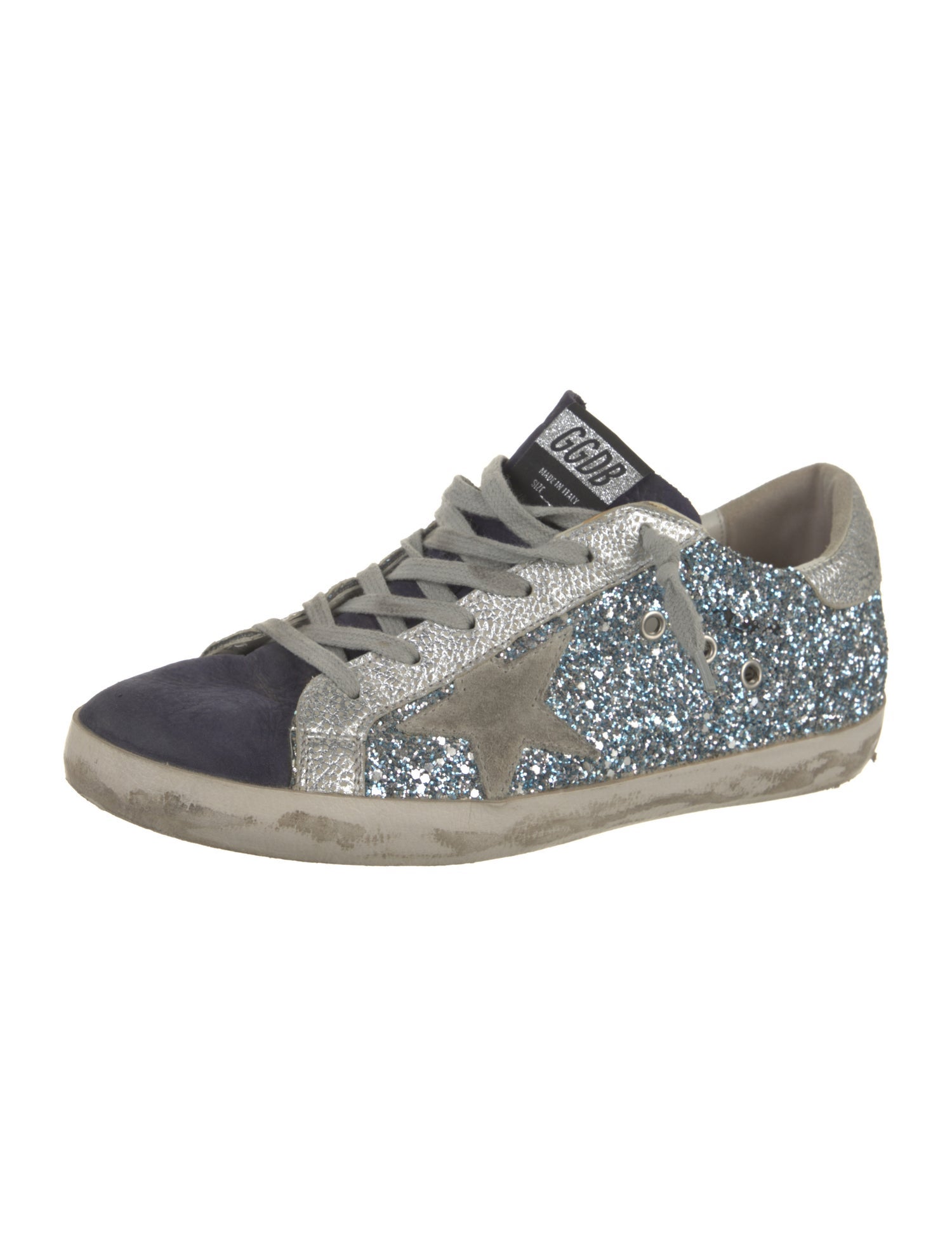 Golden Goose Glitter Colorblock Pattern Sneakers