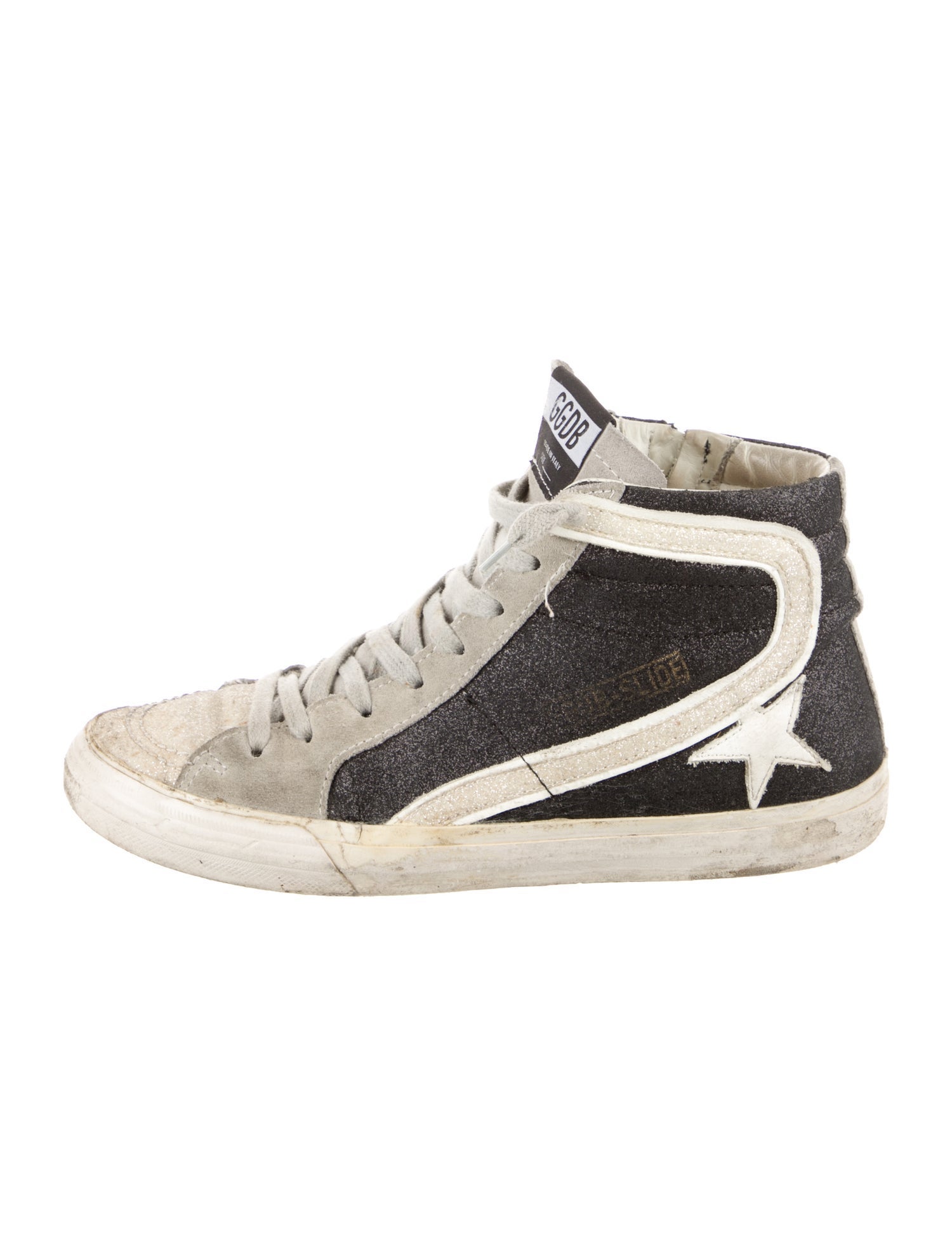 Golden Goose Glitter Colorblock Pattern Sneakers