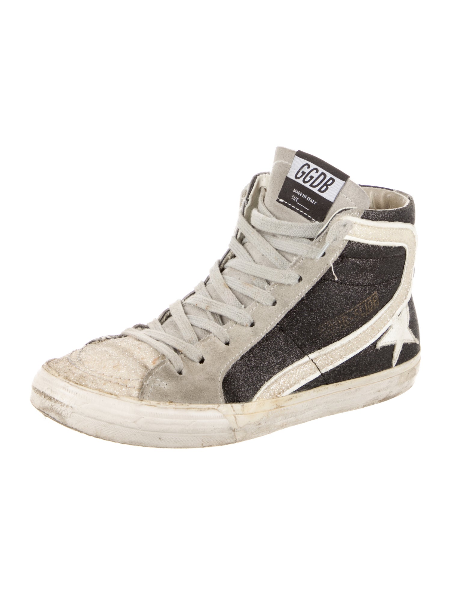 Golden Goose Glitter Colorblock Pattern Sneakers