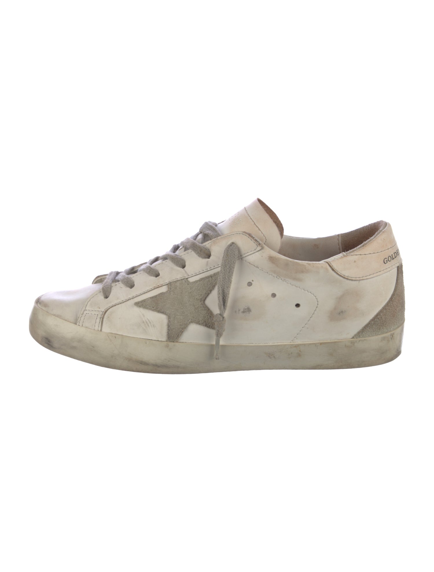 Golden Goose Leather Distressed Accents Sneakers