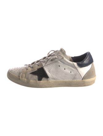 Golden Goose Leather Colorblock Pattern Sneakers