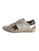Golden Goose Leather Colorblock Pattern Sneakers