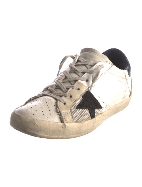 Golden Goose Leather Colorblock Pattern Sneakers