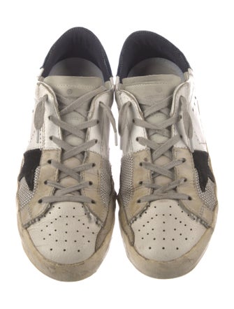 Golden Goose Leather Colorblock Pattern Sneakers