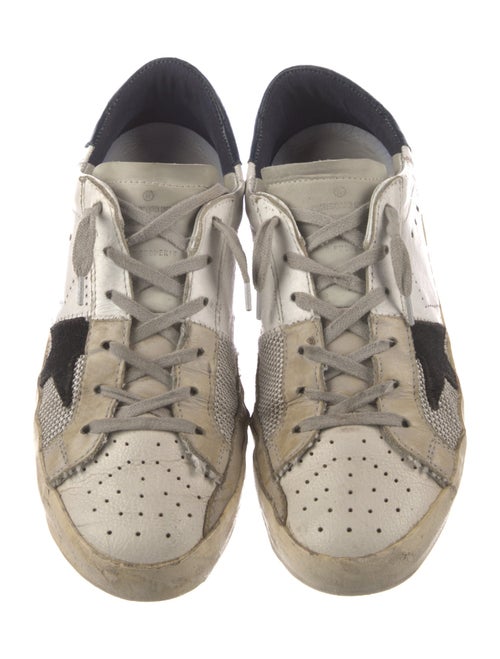 Golden Goose Leather Colorblock Pattern Sneakers