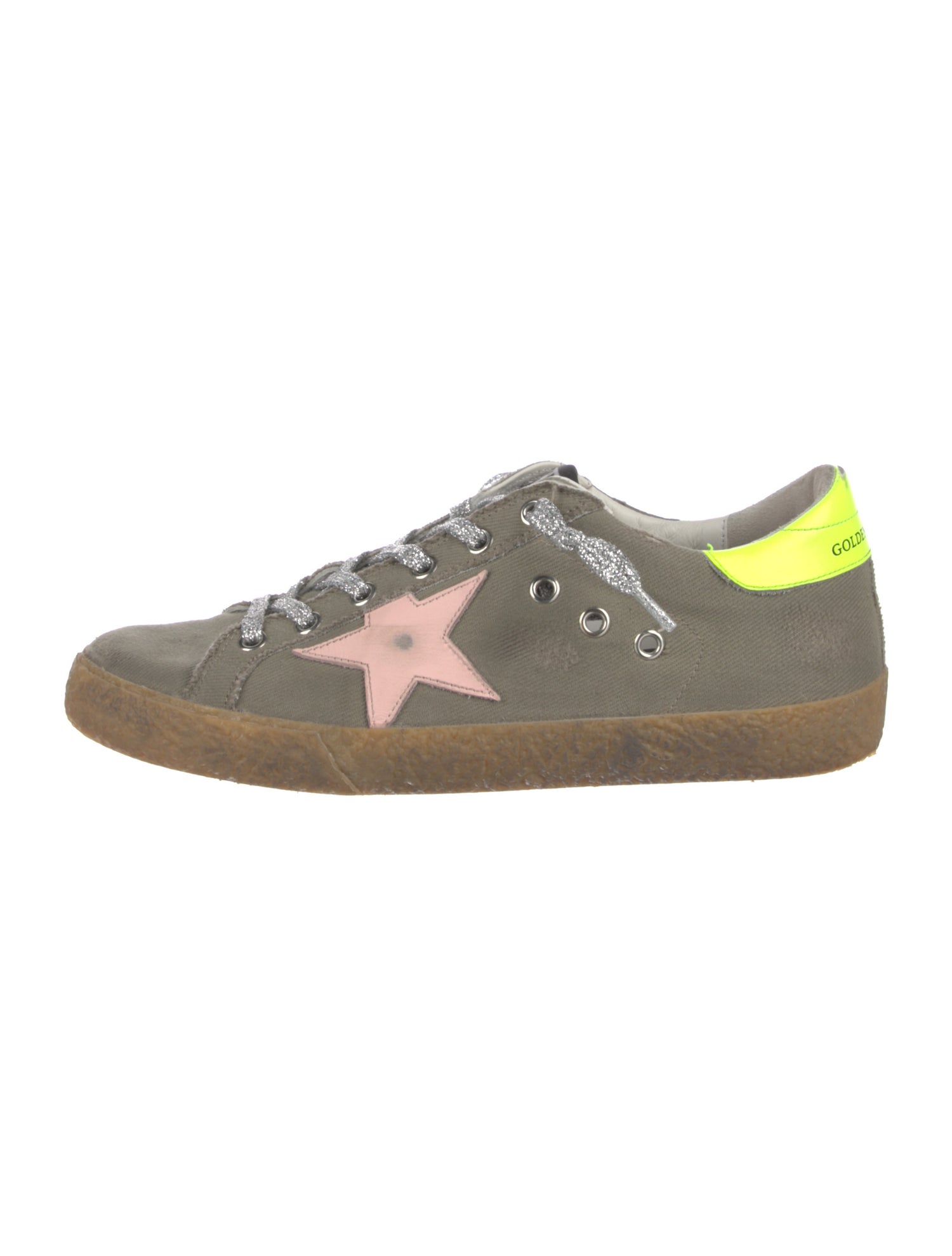 Golden Goose Canvas Distressed Accents Sneakers