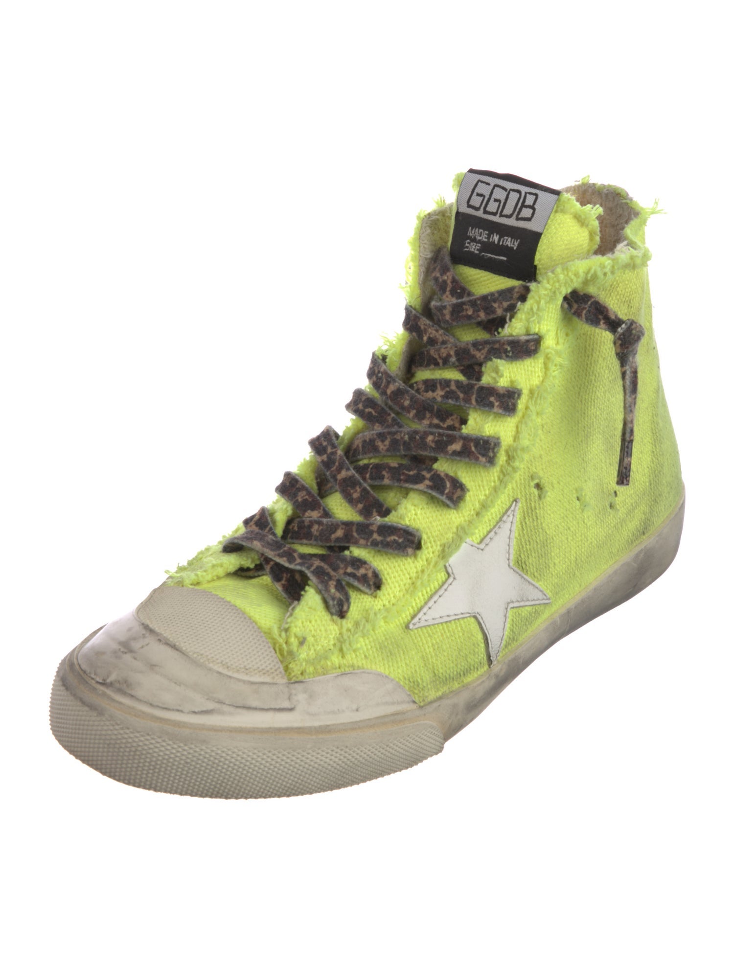Golden Goose Canvas Colorblock Pattern Sneakers