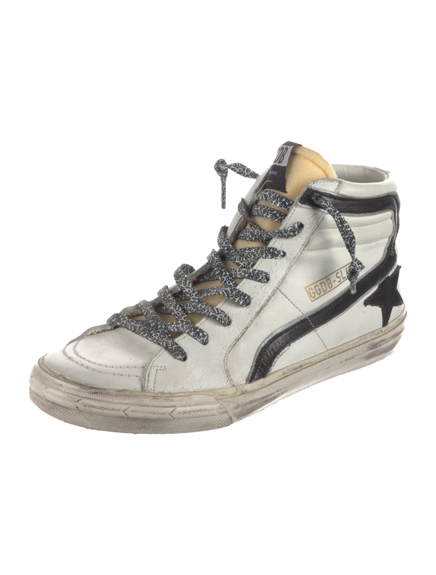 Golden Goose Leather Printed Sneakers