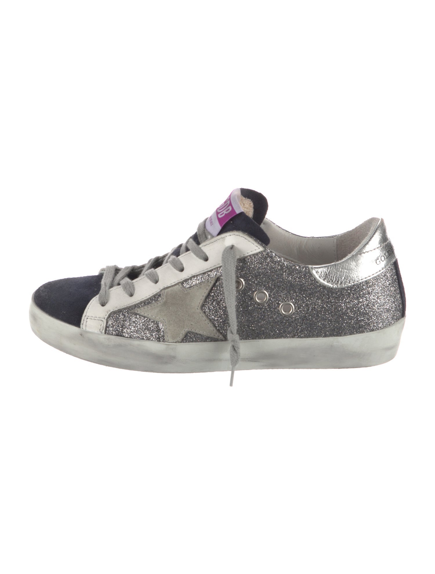 Golden Goose Glitter Printed Sneakers