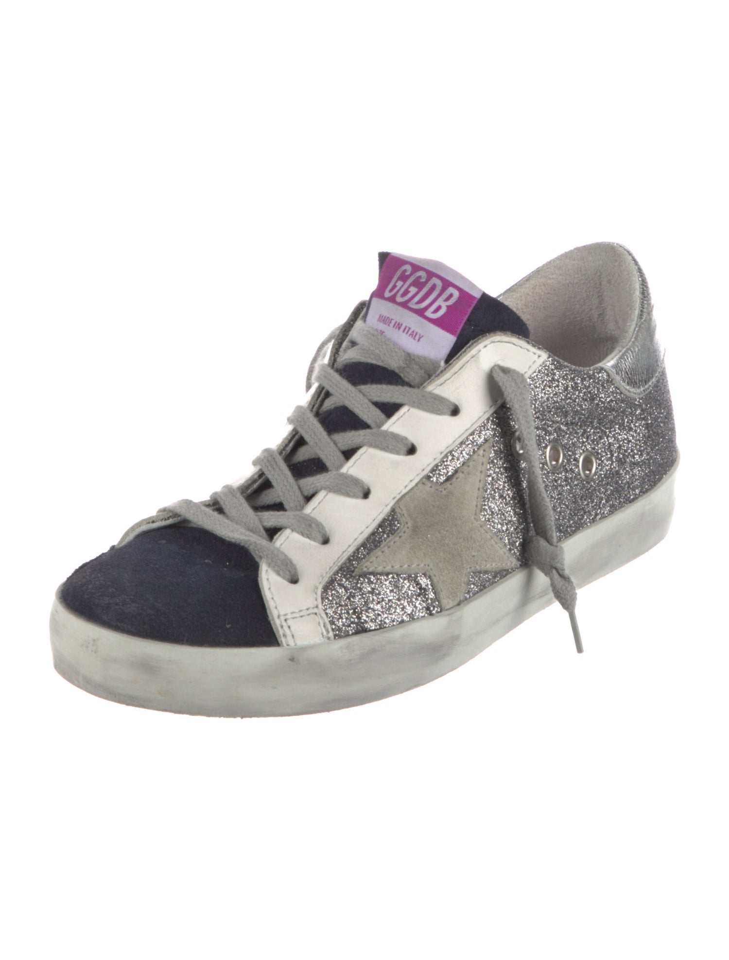 Golden Goose Glitter Printed Sneakers