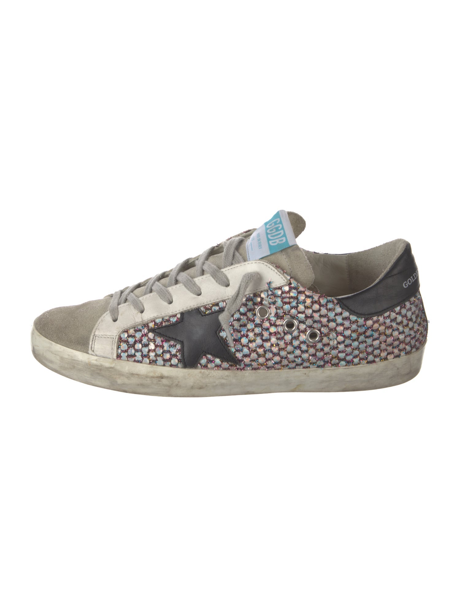 Golden Goose Leather Printed Sneakers