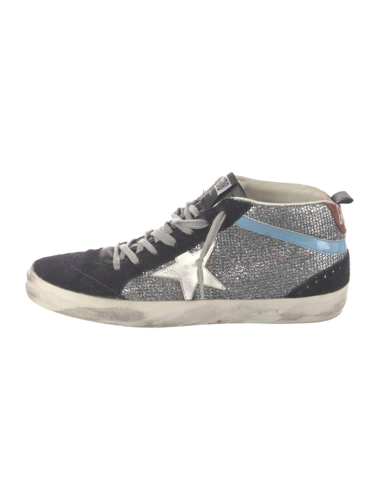 Golden Goose Glitter Colorblock Pattern Sneakers