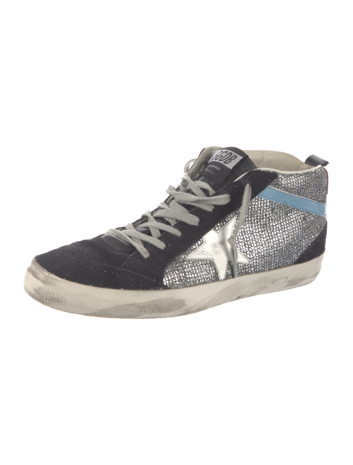 Golden Goose Glitter Colorblock Pattern Sneakers