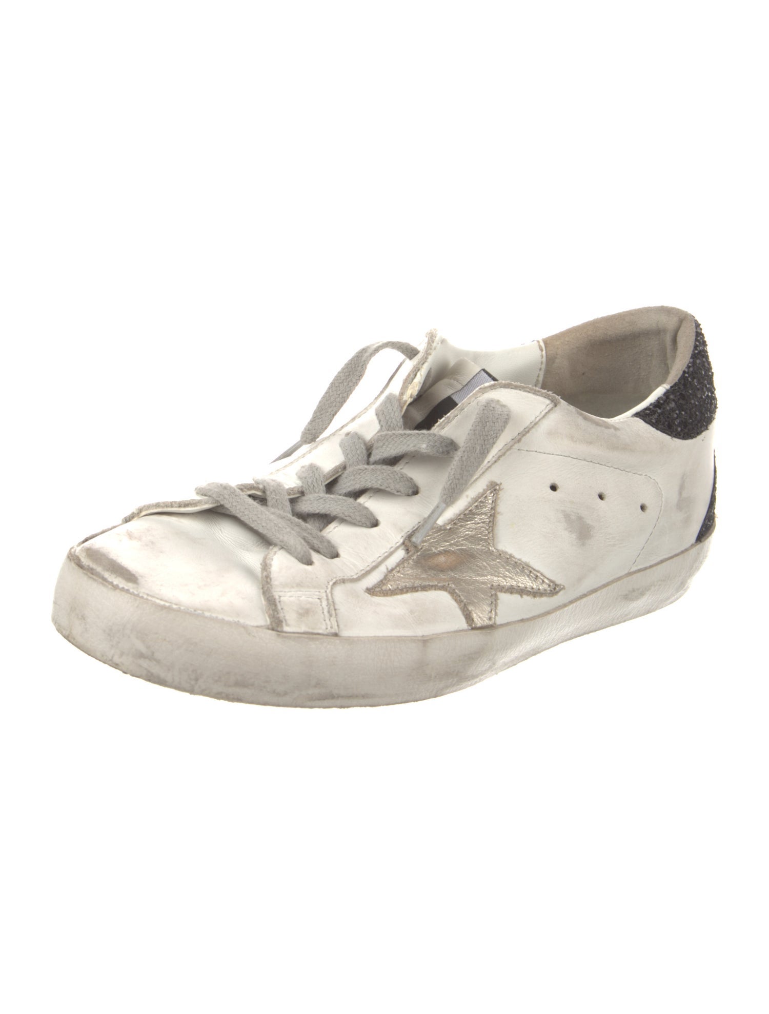 Golden Goose Leather Distressed Accents Sneakers