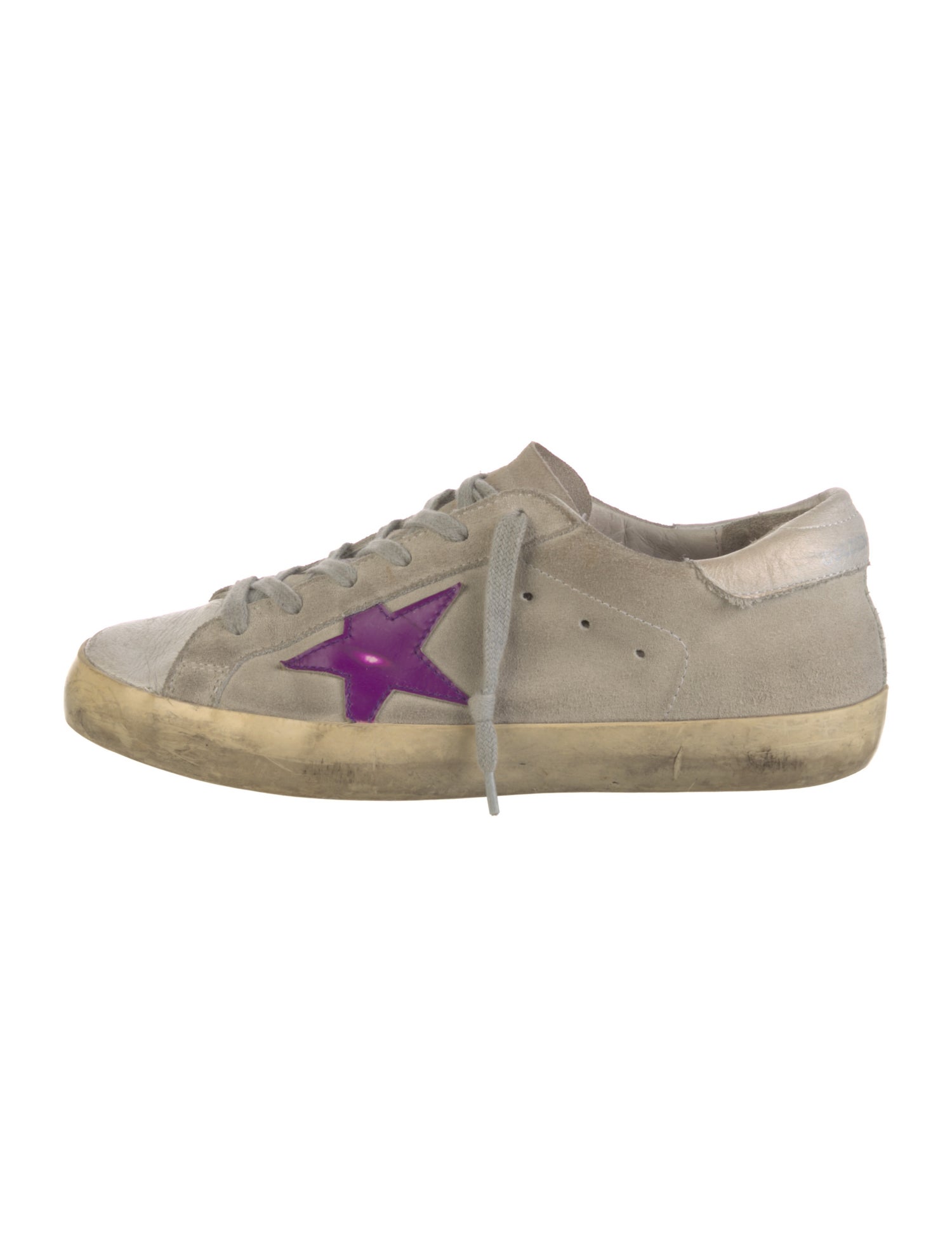 Golden Goose Suede Distressed Accents Sneakers