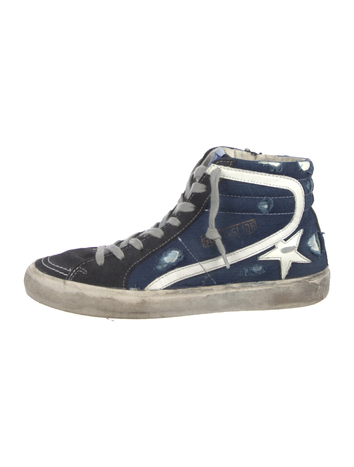 Golden Goose Denim Printed Sneakers