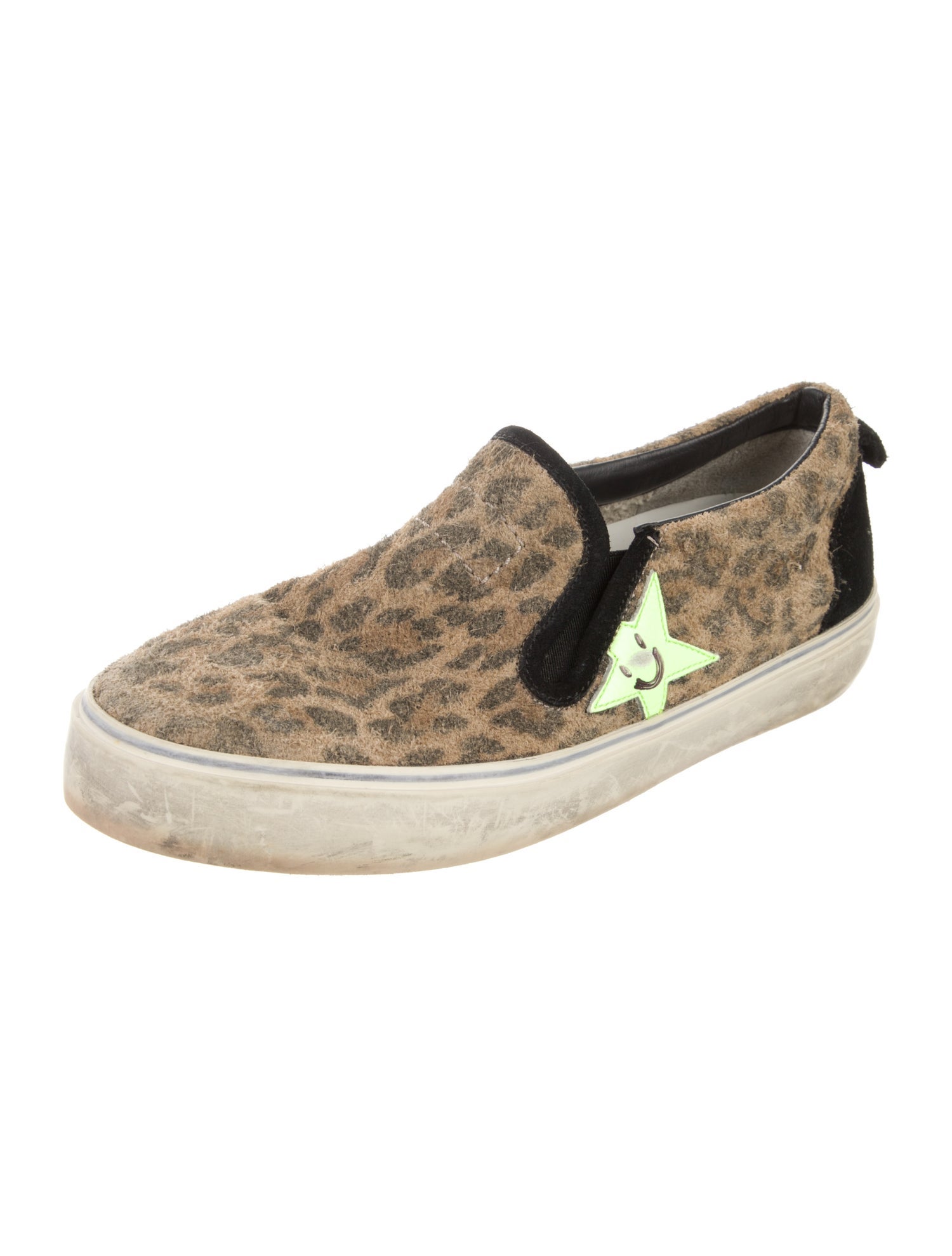 Golden Goose Suede Animal Print Sneakers