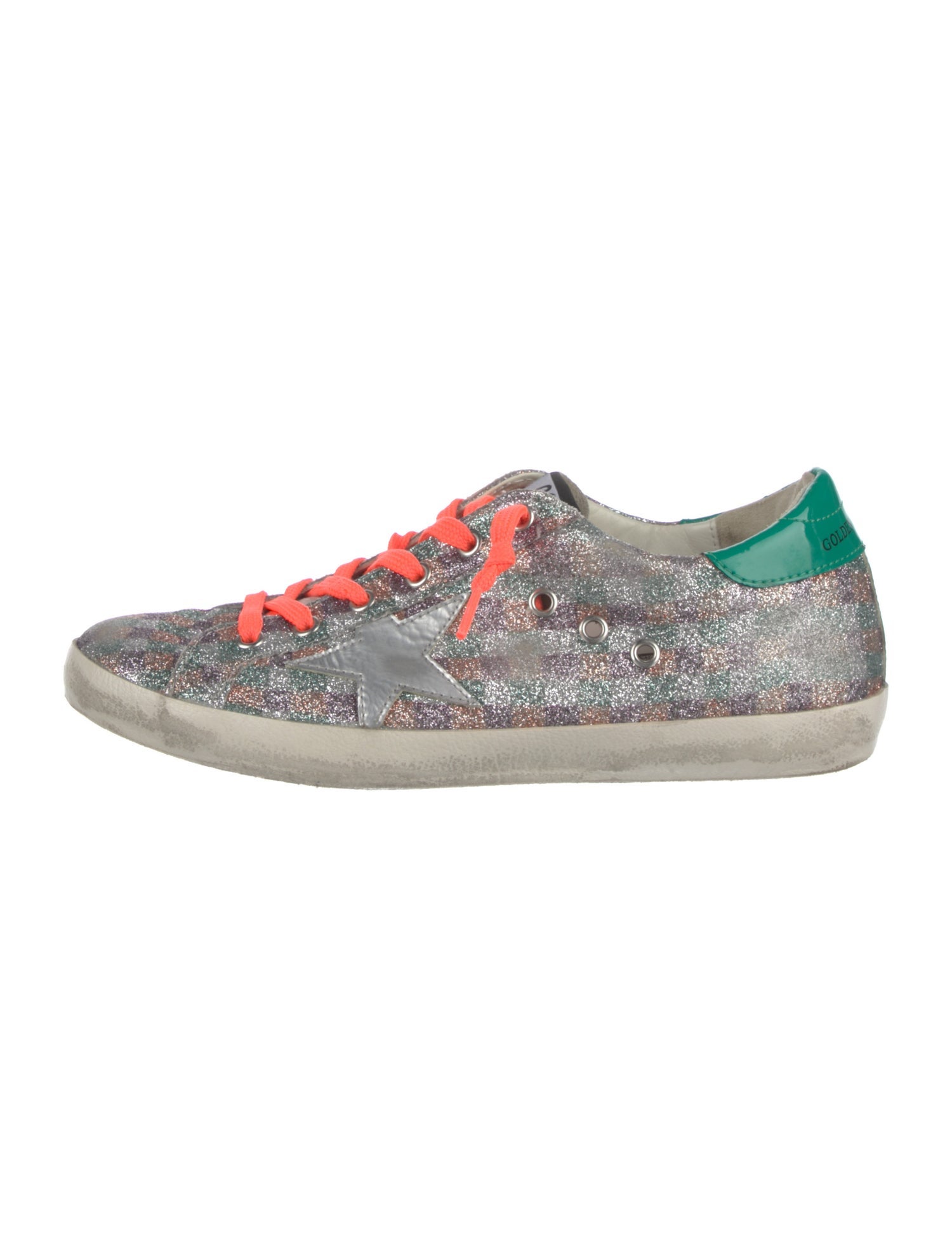Golden Goose Glitter Printed Sneakers