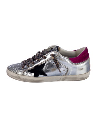 Golden Goose Leather Sequin Embellishments Sneakers