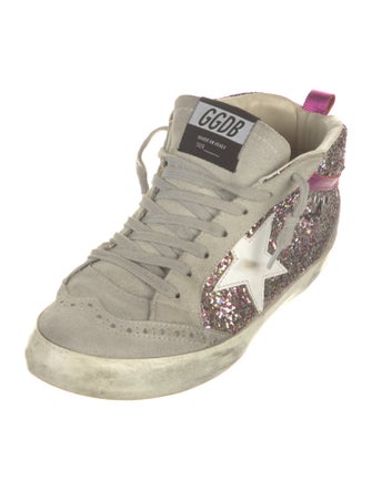 Golden Goose Glitter Colorblock Pattern Sneakers