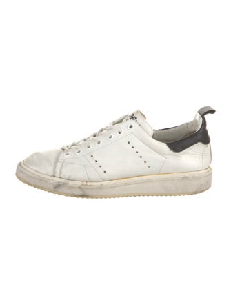 Golden Goose Leather Colorblock Pattern Sneakers