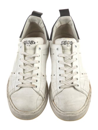 Golden Goose Leather Colorblock Pattern Sneakers