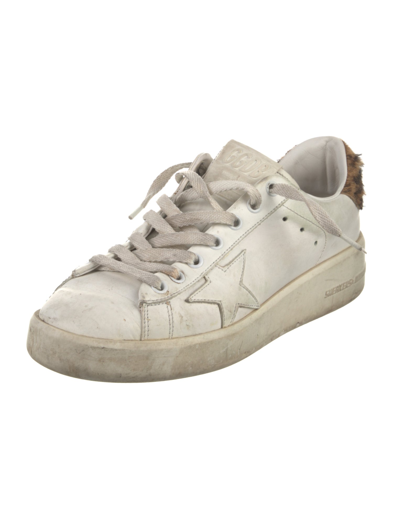 Golden Goose Leather Distressed Accents Sneakers